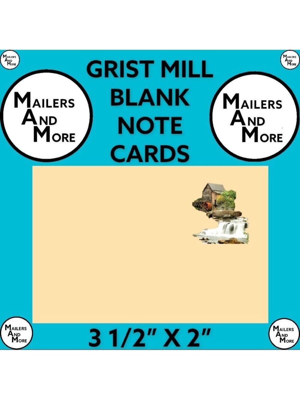 50 Grist Mill Blank Thank You Cards, Note Card